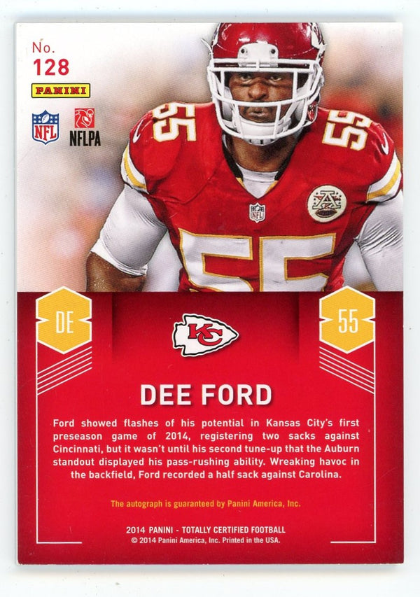 Dee Ford 2014 Panini Totally Certified Autographed #128 Card
