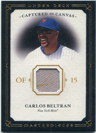 Carlos Beltran 2008 Upper Deck Masterpieces Captured On Canvas Jersey Card #CC-BE
