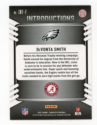 DeVonta Smith 2021 Panini Introductions #INT-7 Card