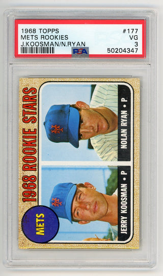 Nolan Ryan & Jerry Koosman 1968 Topps Mets Rookies #177 PSA 3