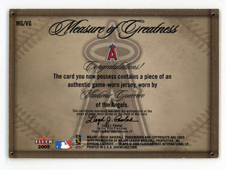 Vladimir Guerrero Jr. 2005 Fleer Measure Of Greatness # MG/VG Card 035/340