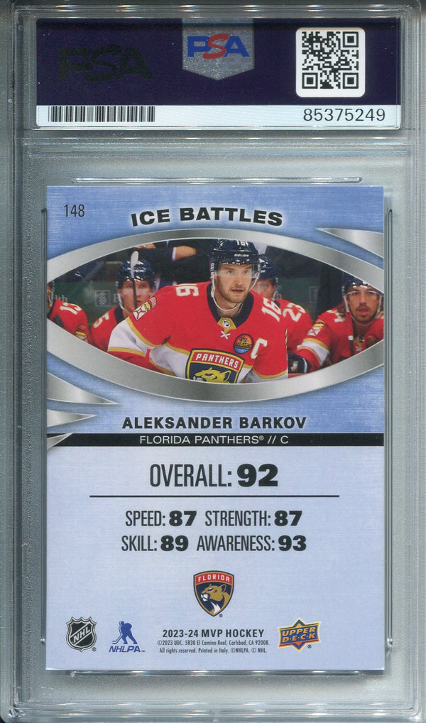 Aleksander Barkov Autographed Upper Deck Card PSA Auto Grade 10