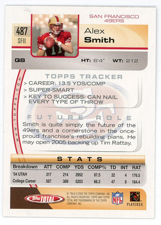 Alex Smith 2005 Topps Total Rookie Card #487