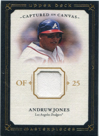 Andruw Jones 2008 Upper Deck Masterpieces Captured On Canvas Jersey Card #CC-AJ