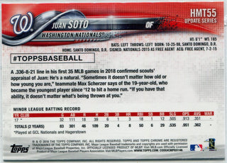 Juan Soto 2018 Topps Update Chrome RC #HMT55