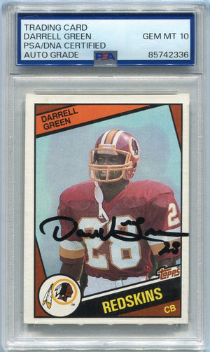 Darrell Green 1984 Topps Autographed Card #380 PSA/DNA Certified