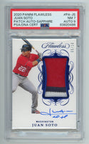 Juan Soto 2020 Panini Flawless Patch Auto-Sapphire #PA-JS PSA 7 Auto 9