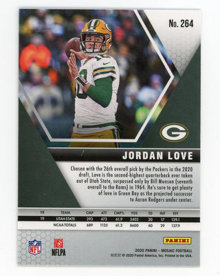 Jordan Love 2020 Panini Mosaic NFL Debut #264 Card