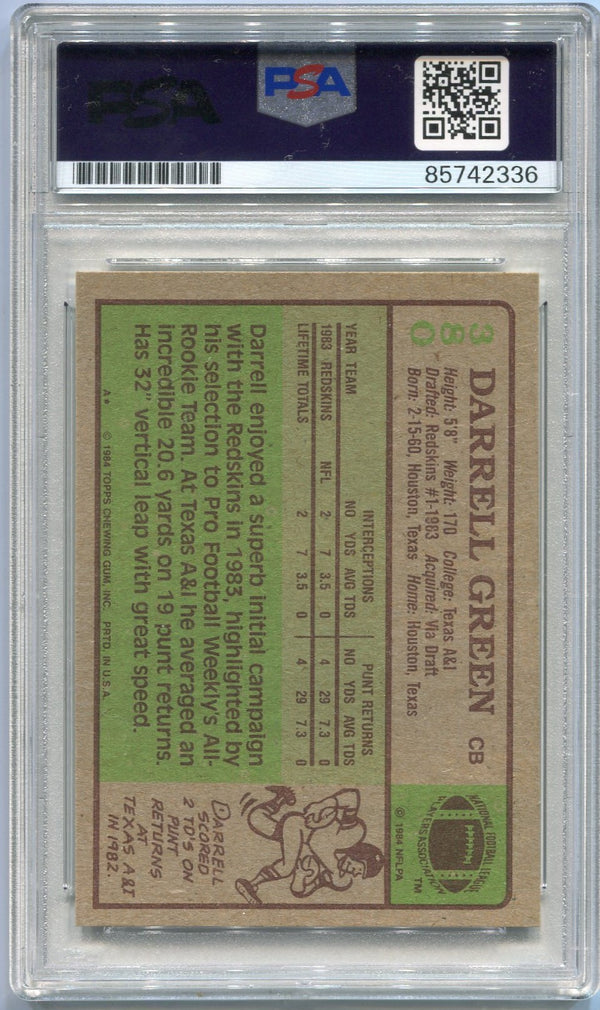 Darrell Green 1984 Topps Autographed Card #380 PSA/DNA Certified