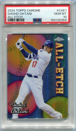 Shohei Ohtani 2024 Topps Chrome All-Etch Card #CAE-1 PSA Graded 10