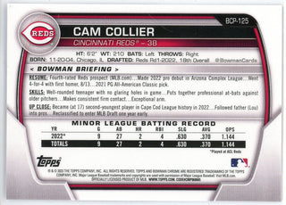 Cam Collier 2023 Bowman Chrome 1st Bowman Card #BCP-125