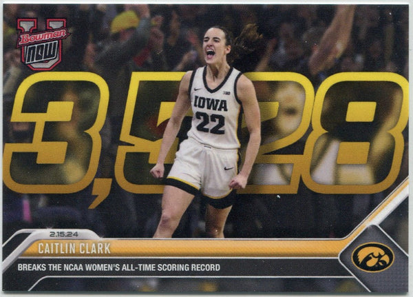 Caitlin Clark 2024 Bowman Now U Card #49
