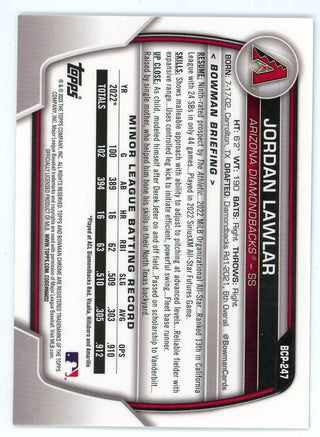 Jordan Lawlar 2023 Topps Bowman Chrome #BCP-247
