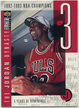 Michael Jordan 1997 - 1998 Upper Deck Collector's Choice The Jordan Dynasty Card #JD3 19413/23,000