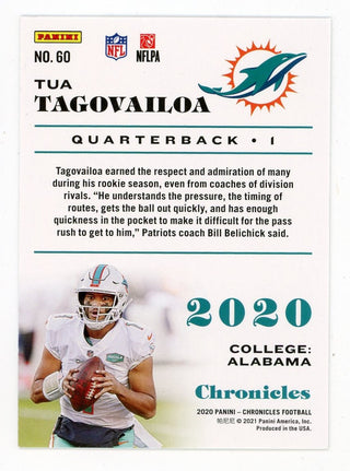 2020 Panini Donruss #302 Tua Tagovailoa Rookie Card - Rated Rookie