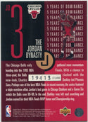 Michael Jordan 1997 - 1998 Upper Deck Collector's Choice The Jordan Dynasty Card #JD3 19413/23,000