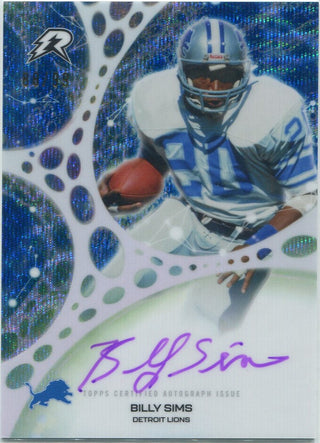 Billy Sims 2025 Panini Resurgence Molecular Marks Autographed Card #MM-BS 88/99