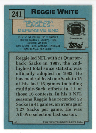 Reggie White 1988 Topps All-Pro #241