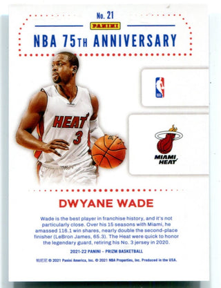 Dwyane Wade 2021 Panini NBA 75th Anniversary Edition Card #21