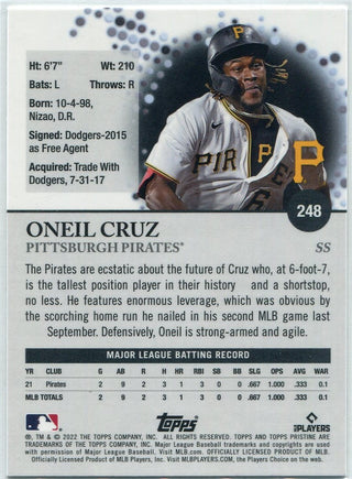 Oneil Cruz 2022 Topps Pristine RC #248