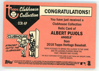 Albert Pujols 2018 Topps Heritage Clubhouse Collection Patch Relic #CCR-AP