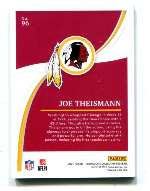 Joe Theismann 2021 Panini Immaculate collection #96 /23