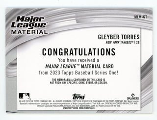 Gleyber Torres 2023 Topps Major League Material #MLM-GT Card