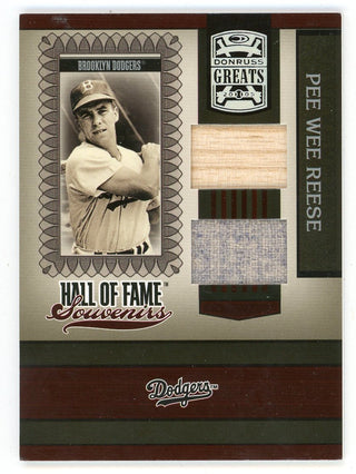 Pee Wee Reese 2005 Donruss Greats HOF Souvenirs Patch/Bat Relic #HOFS-8