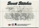 Tom Brady 2003 Fleer Sweet Stitches Card #6