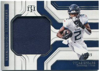 Tyjae Spears 2024 Panini National Treasures Tremendous Treasures Jersey Card #TTS-TSS 42/99