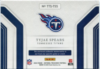 Tyjae Spears 2024 Panini National Treasures Tremendous Treasures Jersey Card #TTS-TSS 42/99