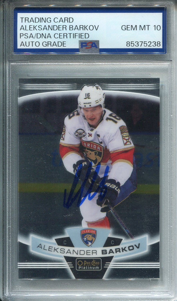 Aleksander Barkov Autographed O-Pee-Chee Card PSA Auto Grade 10