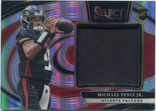 Michael Penix Jr. 2024 Panini Select Jersey Silver Prizm RC #JRS-MPJ 128/149