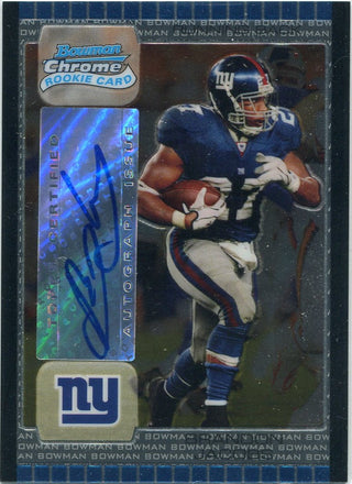 Brandon Jacobs 2005 Bowman Chrome Autographed RC #255
