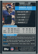 Brandon Jacobs 2005 Bowman Chrome Autographed RC #255