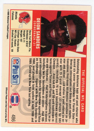 Deion Sanders 1989 Pro Set Prospect #1 Pick Card #486