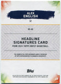 Alex English 2024 Topps Motif Headline Signatures Autographed Card #HS-AE 45/49