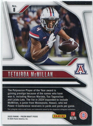 Tetairoa McMillan 2025 Panini Prizm Draft Picks RC #8