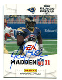 Marshall Faulk 2011 Panini Black Friday Autographed Card