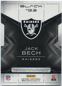 Jack Bech 2025 Panini Black Sizeable Signatures 3 Color Patch & Autographed RC #SSR-JBH 25/50