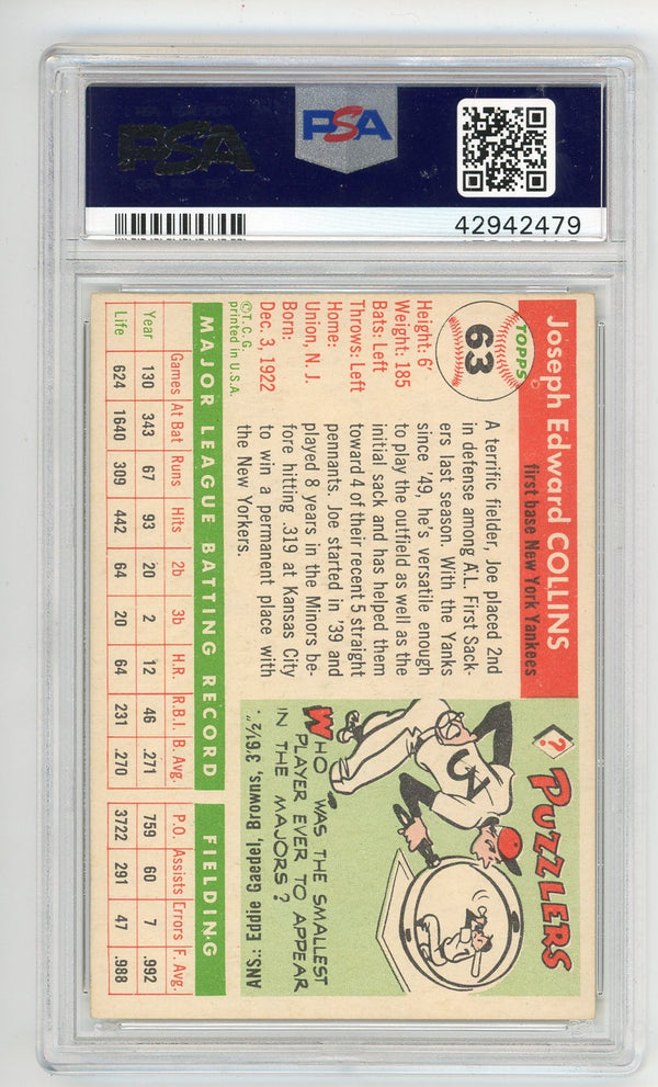 Joe Collins 1955 Topps #63 PSA 6