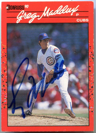 Greg Maddux 1990 Donruss Autographed Card #158