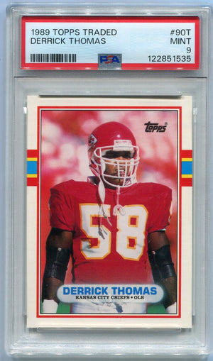 Derrick Thomas 1989 Topps Card PSA Graded 9
