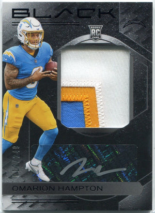 Omarion Hampton 2025 Panini Black 3 Color Patch & Autographed RC #RKPA-OHN 12/249