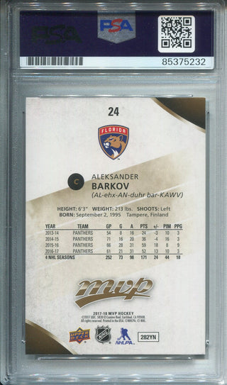 Aleksander Barkov Autographed Upper Deck Card PSA Auto Grade 10