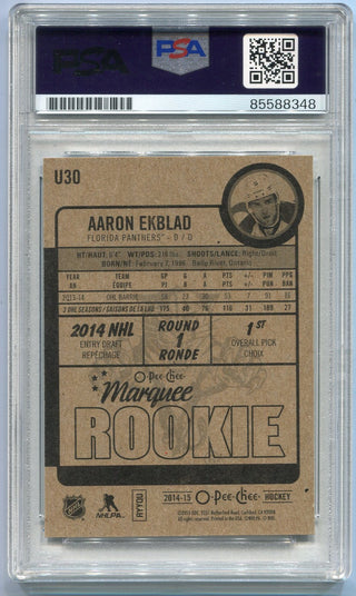 Aaron Ekblad Autographed 2014 -2015 O-Pee-Chee Marquee RC #U30 PSA/DNA Certified