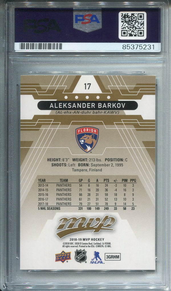 Aleksander Barkov Autographed Upper Deck Card PSA Auto Grade 10