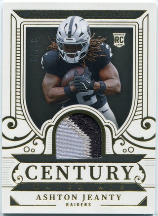 Ashton Jeanty 2025 Panini National Treasures Century Materials 2 Color Patch RC #CM-AJY 32/49