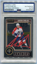 Aaron Ekblad Red Autographed 2014 - 2015 O-Pee-Chee Platinum RC #158 PSA/DNA Certified