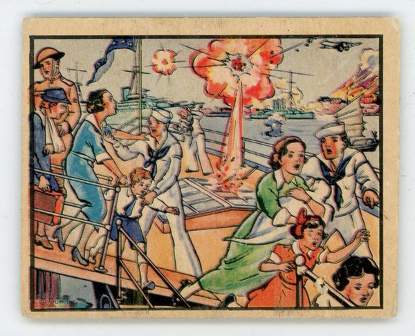 Shells Splinter Deck Of Tender With U.S. Refugees 1938 Gum #26 Card